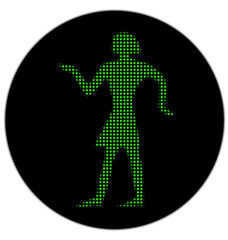 egipcio cruzando semaforo