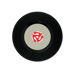 Vinyl Single with 45 RPM adapter.