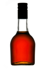 Cognac bottle isolated on white background