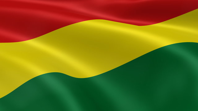 Bolivian flag in the wind