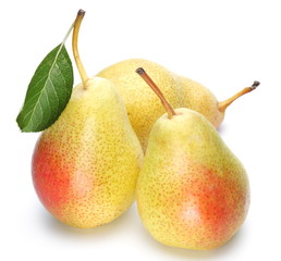 Three ripe pears.