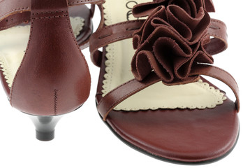 chaussures dames, fond blanc