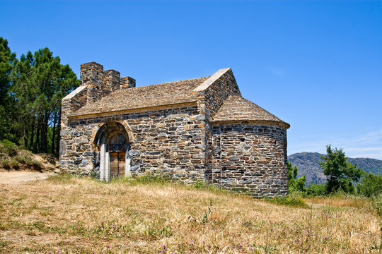 Romanesque church of Sant Miquel de Colera, Catalonia, Spain