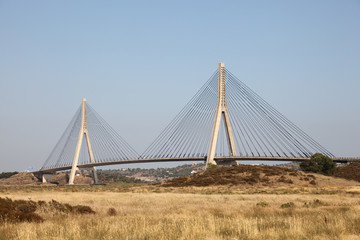 Suspension bridge over the Guadiana river, Portugal