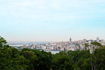 Obraz premium Golden Horn mit Galata Turm, Istanbul, Türkei