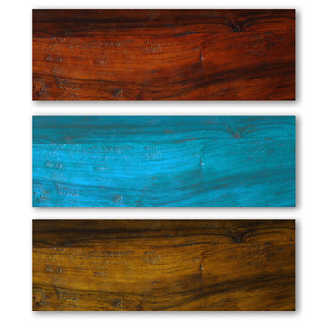 fondo blanco listones de madera colores