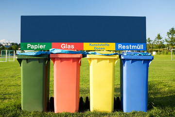 Recycling mit Abfalltonnen