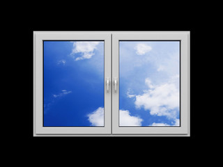 Window with clouds