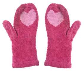 Pair of Mittens with Hearts