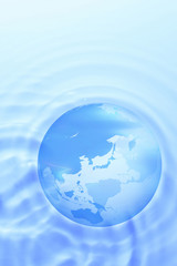 地球儀とエコロジーイメージ