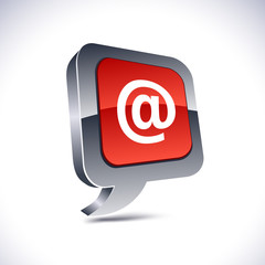 Arroba 3d balloon button.