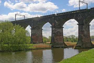 Fototapeta na wymiar viaduct over River Weaver