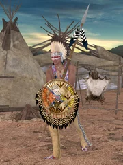 Deurstickers Indiaanse Indiaan - Cheyenne © Andreas Meyer