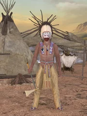 Meubelstickers Indiaanse Indiaan - Cheyenne © Andreas Meyer