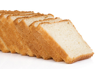 wheat bread on white