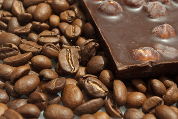 Delicious close-up of chocolate