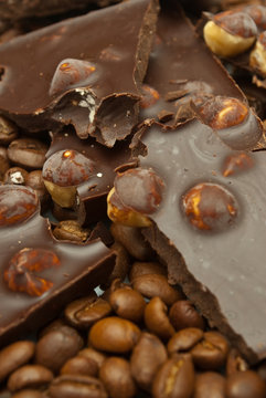 Delicious close-up of chocolate