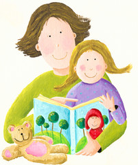 Father reading story