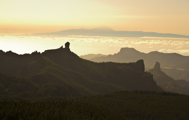 Roque Nublo y Teide