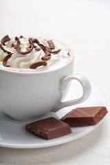 cup of coffee with chocolate