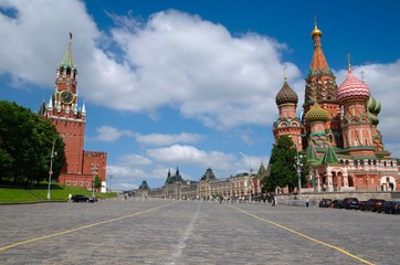 Fototapeta na wymiar Plac Rosja czerwono