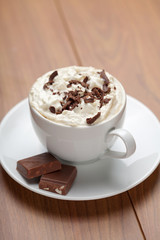 cup of coffee with chocolate