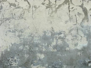 Peel and stick wall murals Old dirty textured wall worn gray pastel yellow painted wall with crack and blathering
