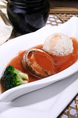 China delicious food-abalone and rice