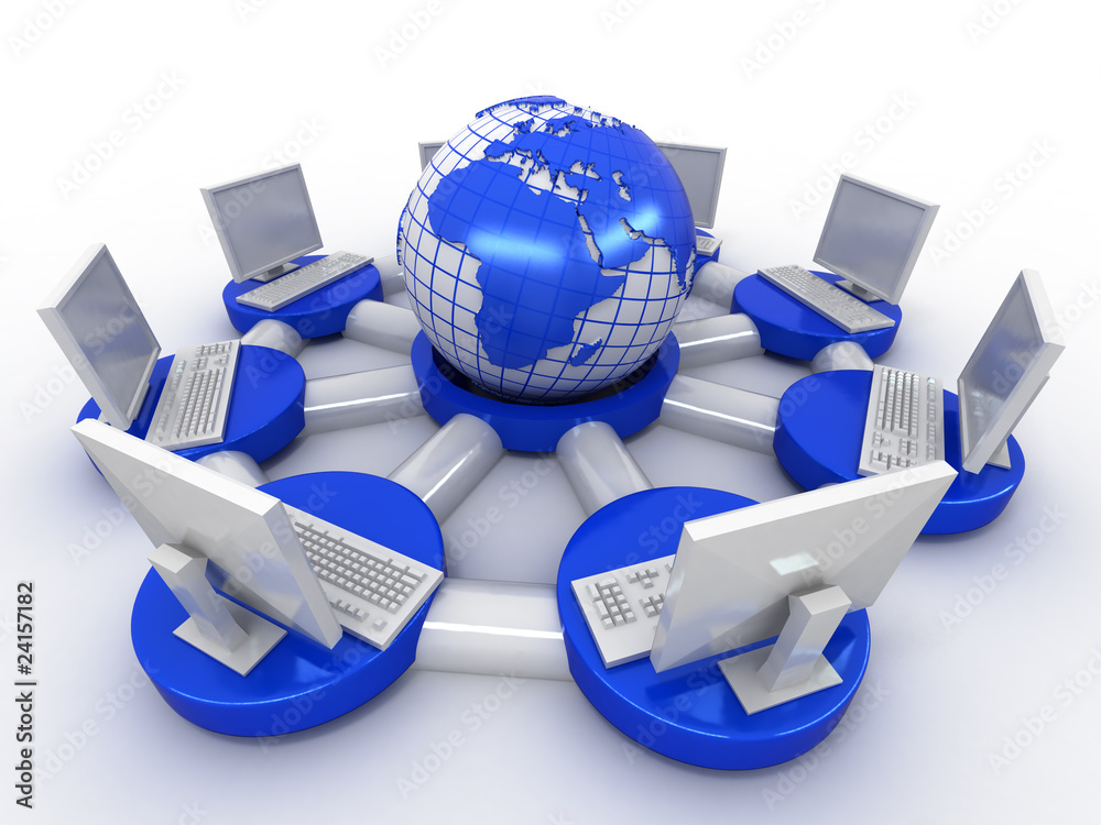 Aufkleber conceptual image of internet