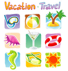Vector illustration of travel icons