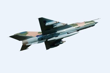 MIG 21 Aircraft - isolated on white
