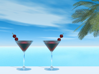 Cóctel junto al mar