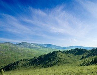 Fototapeta na wymiar zielony krajobraz górski