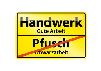 Schild Handwerk