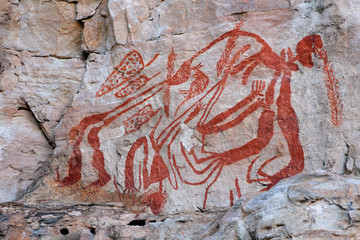 Aboriginal rock art at Ubirr, Kakadu N/P, Australia