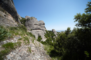 Fototapeta na wymiar Wpisz góry Montserrat, Hiszpania