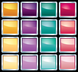 sixteen square buttons