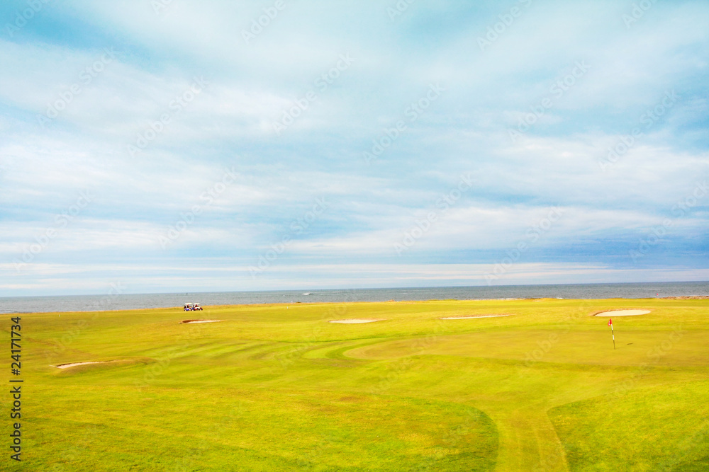 Canvas Prints golf course in the fields