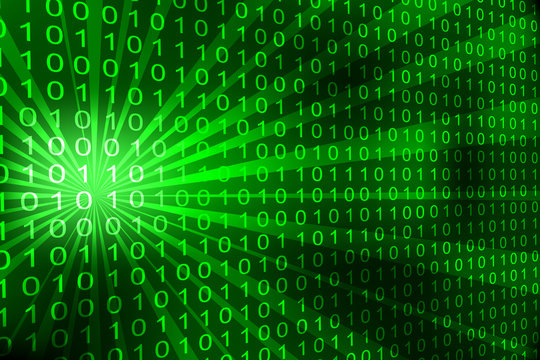 Abstract binary code 3D vector background.