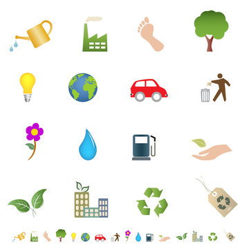 Eco and green environment symbols
