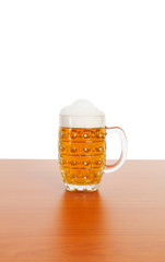 Beer glass isolated on the white background