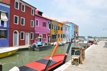 Fototapeta na wymiar Isla de Burano en Venecia, Italia