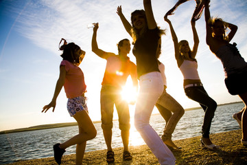 party on beach