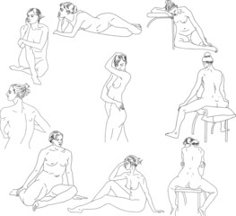 female models in various poses