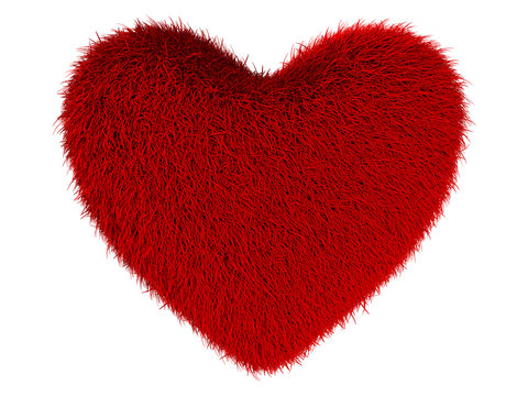 heart on white background. Isolated 3D image
