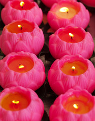 Pink candles