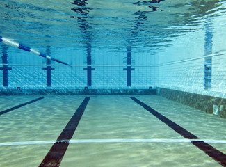 underwater shoot of swimming pool