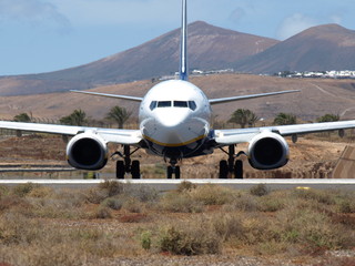 Flugzeug auf dem Aeroporto Lanzarote bei Arrecife