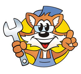 Handwerker Fuchs Button