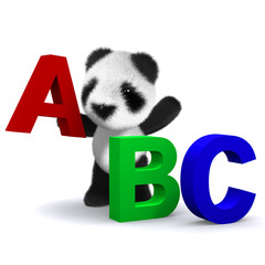 3d Teddy plays with the alphabet © Steve Young